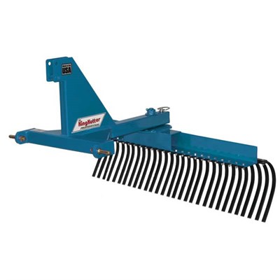 King Kutter 5-ft 30-Tine Professional Landscape Rake - Blue