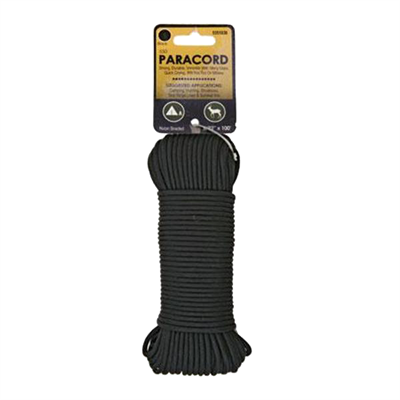 Koch Industries Paracord, Black, 5/32 in x 100 ft