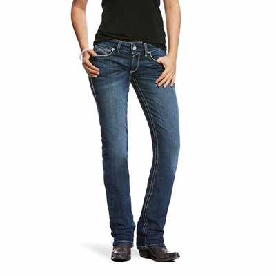 Ariat Women's R.E.A.L. Mid Rise Stretch Ivy Stackable Straight Leg Jean - 33, Regular