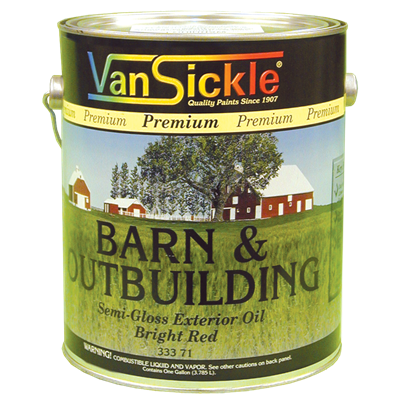 Van Sickle Paint Flat Red Barn and Outbuilding Oil Based Paint, 1 gallon