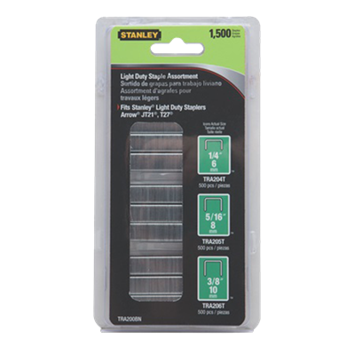 Stanley Light Duty Staples, 1500 piece