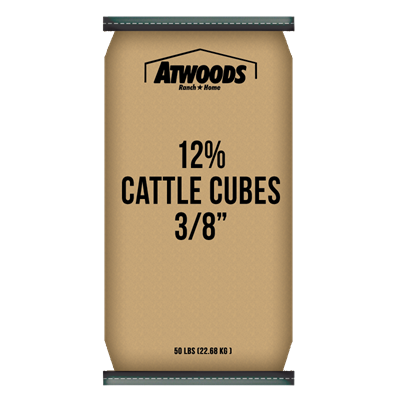 Atwoods 12% 3/8 IN Cattle Cubes, 50 LB