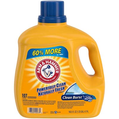 Arm & Hammer Laundry Detergent, Clean Burst, 160.5 oz