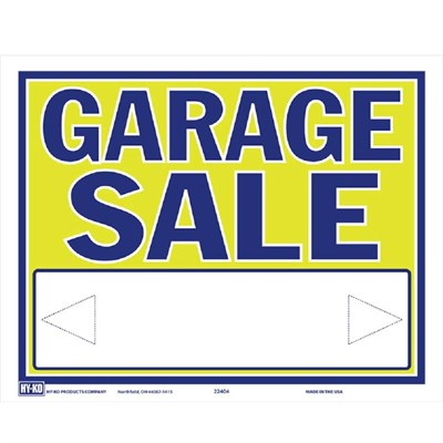 Hy-Ko  9-Inch X 13-Inch Neon Garage Sale Sign