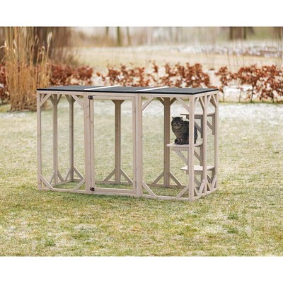 Trixie Pet Natura Gray XXL Wooden Outdoor Cat Retreat