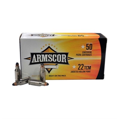 Armscor .22 TCM 40 Grain JHP Handgun Ammunition, 50 rounds