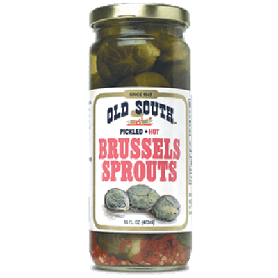 Old South Pickled Brussels Sprouts, Hot, 16 oz