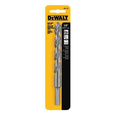 Dewalt Black Oxide Drill Bit, 1/2 in