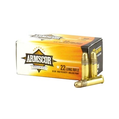 Armscor .22 LR 36 Grain High Velocity Hollow Point Rimfire Ammunition, 500 rounds