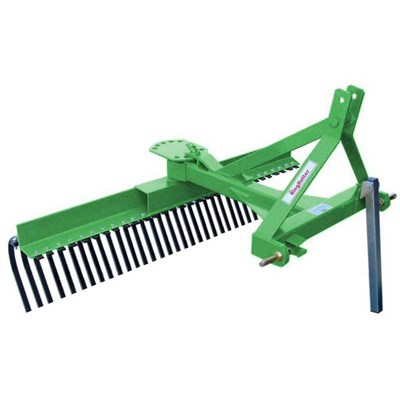 King Kutter 5-ft Square Tube Yard Rake - Green