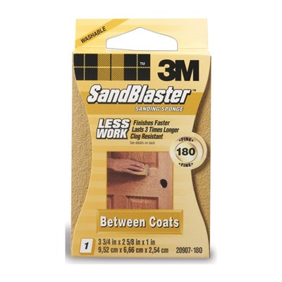 3M 180 Grit SandBlaster Between Coats Sanding Sponge Block