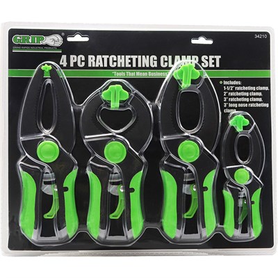 Grip 4 Piece Ratchet Clamp Set