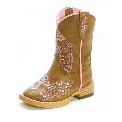 M&F Western Blazin Roxx Toddler Gracie Wing Cross Pink Sparkle Boot - 8