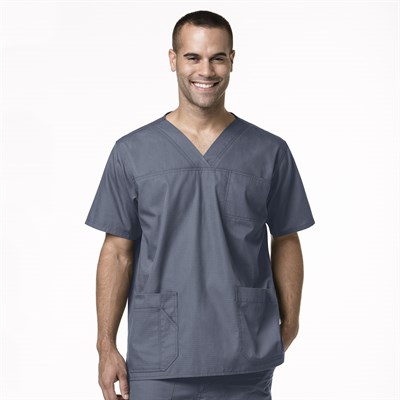 Carhartt Men's Ripstop Multi-Pocket Scrub Top - 2XL,Pewter