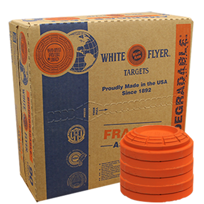 White Flyer Orange Clay Targets, 90 pack