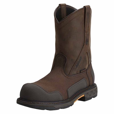 Ariat Men's Woven Overdrive Xtr H2O Composite Toe Boot - Brown, 9.5, EE