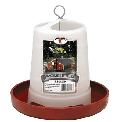 Miller Little Giant Manufacturing Plastic Hanging Poultry Feeder, 3 lbs