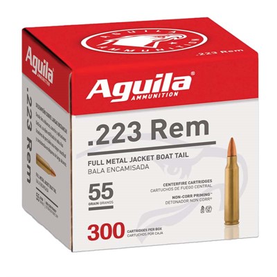 Aguila .223 Remington 55 Grain FMJ Rifle Ammunition, 300 rounds