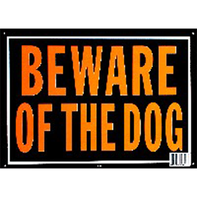 Midwest Fastener Beware of Dog Sign, 10 x 14