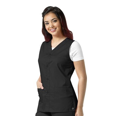 Wonderwink Unisex Scrub Vest - 3XL,Black