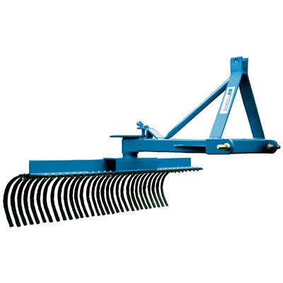 King Kutter 5-ft Square Tube XB Yard Rake - Blue