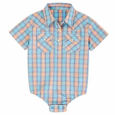 Wrangler Infant Teal/Orange Wetsern Bodysuit - 24mo,