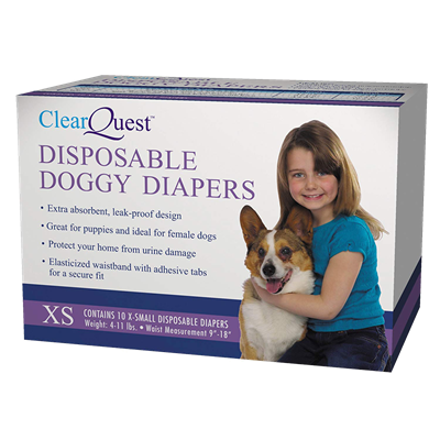 ClearQuest Extra Small Disposable Dog Diapers, 10 count