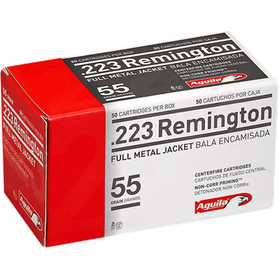 Aguila .223 Remington 55 Grain FMJ Rifle Ammunition, 50 rounds