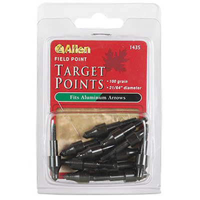 Allen Target Field Points, 100 grain, 21/63 in, 12 pack