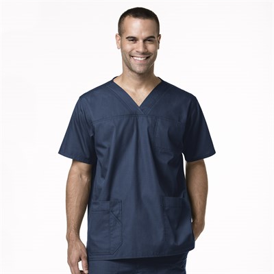 Carhartt Men's Ripstop Multi-Pocket Scrub Top - 2XL,Navy