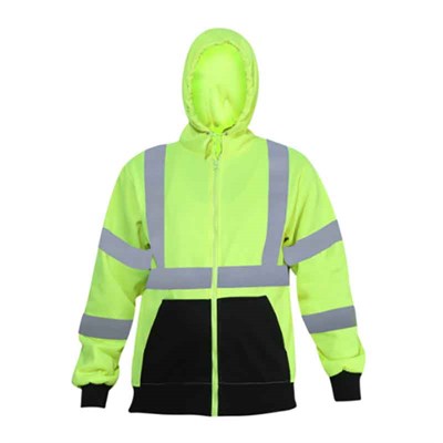 Forge Men's High Visibility Yellow Hooded Sweatshirt