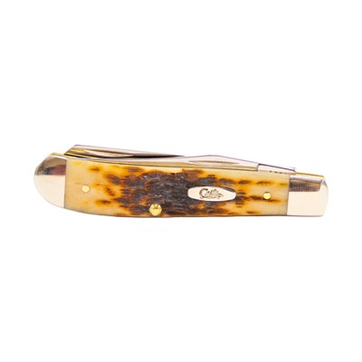 Case Amber Bone Mini Trapper Pocket Knife