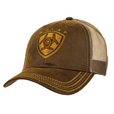 Ariat Brown Oilskin Trucker Cap