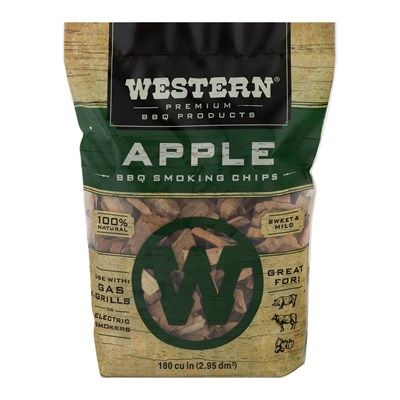 Western Premium BBQ Products Apple BBQ Smoking Chips, 180 cu in