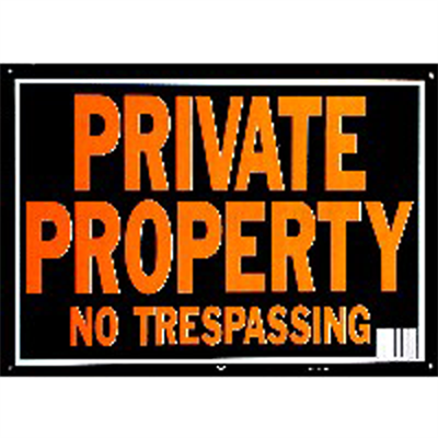 Midwest Fastener Private Property No Trespassing Sign, 10 x 14