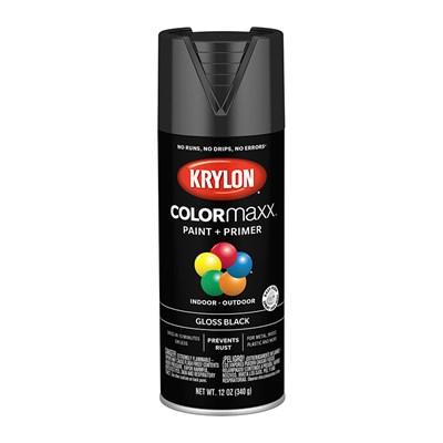 Krylon COLORmaxx Spray Paint Gloss Black 12oz