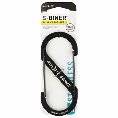 Nite Ize S-Biner Stainless Steel Dual Carabiner #5, Black