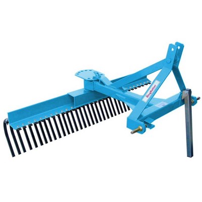 King Kutter 5-ft Square Tube Yard Rake - Blue