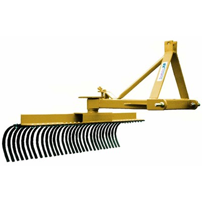 King Kutter 5-ft Square Tube XB Yard Rake - Yellow