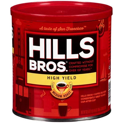 Hills Bros High Yield Medium Roast Coffee, 30.5 oz