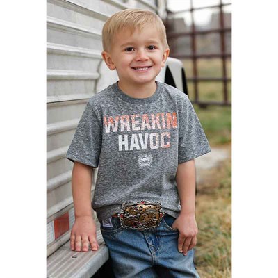 Cinch Toddler Grey Wreakin Havoc Tee - 3T